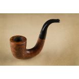 A Gasparini Cobra briar estate pipe, the smooth curved bowl and shank, with logo marked stem