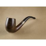 An interesting K & P Peterson Dublin estate pipe, pre-republic dated curved example with silver