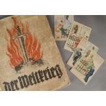 Foreign Cigarette Cards, German, in original album (front cover detached and spine damaged, loose