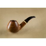 A Peter Klein briar estate pipe, the volcano shaped bowl with straight grain and raised base, marked