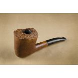 A Bonfigliori Alberto briar estate pipe, Fiammata, hand made, straight grain with rusticated rim,