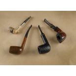 A collection of European estate pipes, comprising an Amphora sandblasted with stamped reg no. and