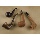 Four Italian briar pipes, comprising an unsmoked Luigi Viprati Cortecca, hand made with rustic bowl,