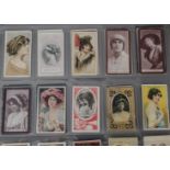 Cigarette Cards, Beauty, a collection of cards, many Wills Scissor and also Hills Actresses -