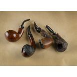 Four Bari briar estate pipes, comprising a Special hand cut 7202, with polished sections to the