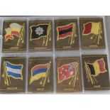 Foreign Cigarette Silks, Turkish Macedonian Tobacco, National Flags on brown silk, a selection of 83