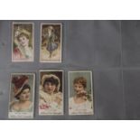 Cigarette Cards, Beauty, Adkins Pretty Girls Actresses (3) and (Other backs 2)