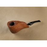 A Savinelli Autograph briar estate pipe, number 6, the fan shaped sitter sandblasted bowl, with hand
