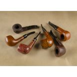 A collection of Italian briar estate pipes, including a Lorenzo large Caesar no. 318711, mixed