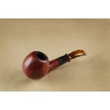 A Juls Freehand briar estate pipe, the apple bowl with straight grain, slightly bent, with a