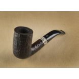 A Ser Jacopo Picta 11, Per Aspera briar estate pipe, bent shape with chimney style bowl, silver