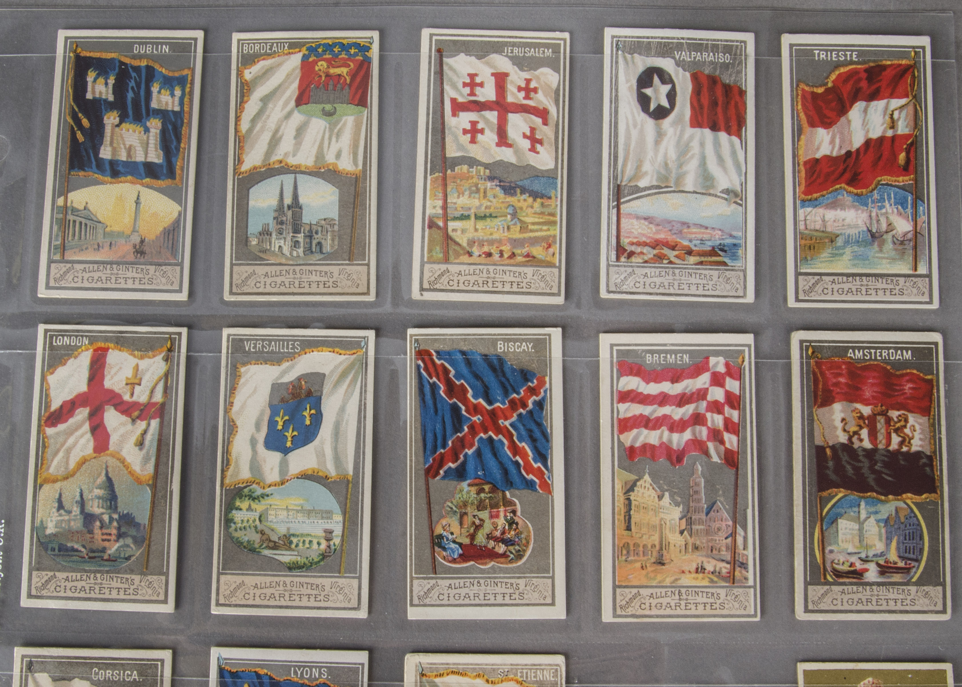 Foreign Cigarette Cards, Mixture, Allen & Ginter, a selection of part sets to include City Flags (