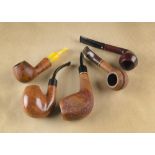 Five Italian briar pipes, comprising a Giggi Fianna 974 Bullmoose, an Ascortim with tapered bowl