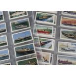 Cigarette and Trade Cards, Transport, a selection to include cigarette cards Players Modern Naval