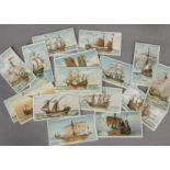 Cigarette Cards, Naval, four sets to include American Tobacco's Old Ships, Hill's Nautical Songs,