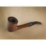 A Savinelli Autograph briar estate pipe, No. 3, the smooth straight grain, with rusticated rim,