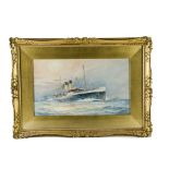 Bertram Woodrow (British 20th century), watercolour of the Belgian Channel Ferry 'Malines', signed