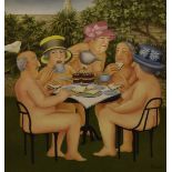 Beryl Cook O.B.E. (1926-2008), signed print 'Tea in the Garden', from a series of