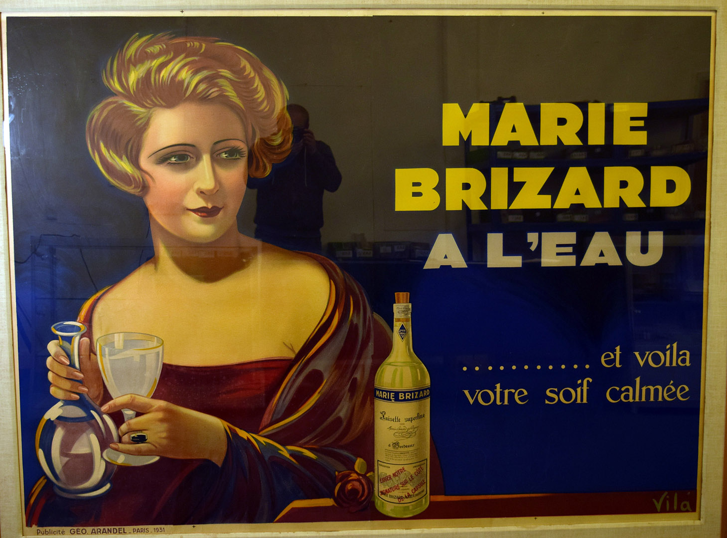 Marie Brizard a L'eau, et voila votre soif calmee, this advertising poster by Emilio Vila (1887-