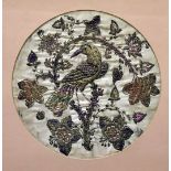 A pair of Chinese silk embroidered sleeves, 50 cm x 10 cm, decorated with figures buildings and