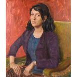 Bernard Hailstone R.P. (1910-1987), oil on canvas study of an unknown female sitter with dark hair