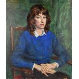 Bernard Hailstone R.P. (1910-1987), an oil on canvas portrait of Joanna Cholmondeley (b. 1958)