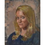 Bernard Hailstone R.P. (1910-1987), portrait study oil on canvas, Portrait of a Young Lady, 50cm