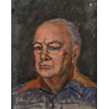 Bernard Hailstone R.P. (1910-1987), a highly important preparatory oil on canvas sketch of Winston