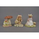 A group of ten Royal Doulton Brambly Hedge characters, including Lily Weaver, Dusty Dogwood,