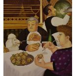 Beryl Cook O.B.E. (1926-2008), signed print 'Dining in Paris' with blind stamp, from a series of