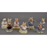 A large collection of Royal Doulton Brambly Hedge characters, including Lilly Weaver, Flax Weaver,