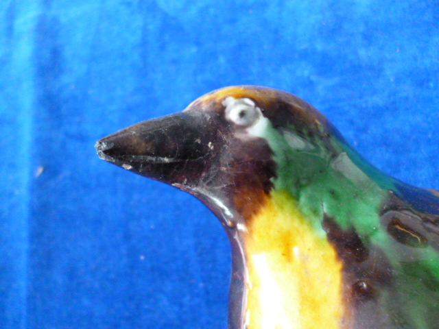 An 18th century Chinese porcelain sancai quail model, sometimes called the egg, spinach and - Image 2 of 8