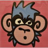 Contemporary art Mighty Mo, Monkey Blue in Pink, Print, Signed and numbered 20/50, 59 cm x 58 cm,