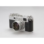 A Nikon S2 Rangefinder Camera, chrome, serial no. 6158212, with Nikkor-S.C f/1.4 50mm lens,