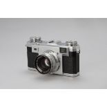 A Zeiss Ikon Contax IIa Rangefinder Camera, chrome, serial no. L85813, with Carl Zeiss Sonnar f/2