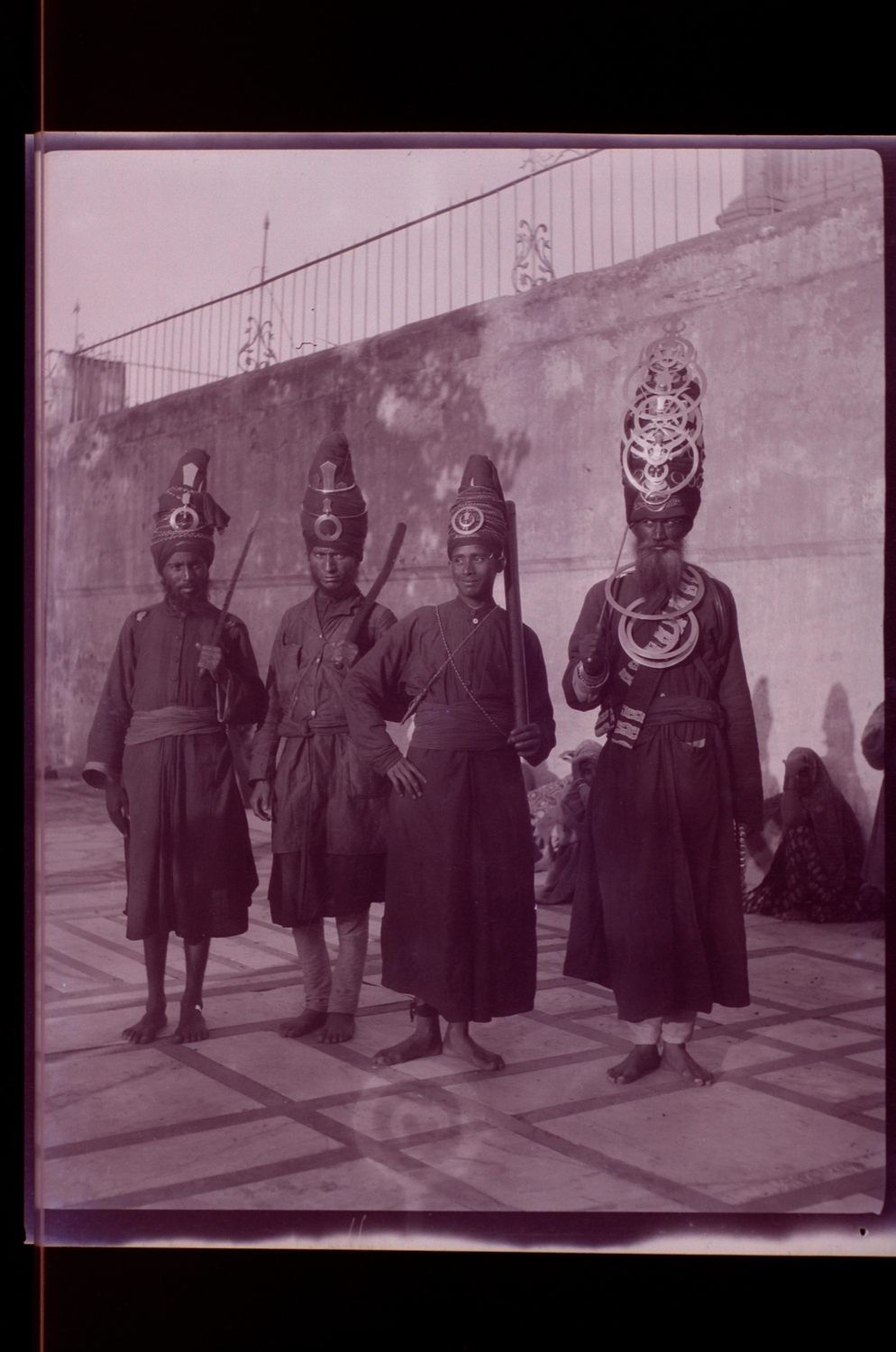 A paper-pocket album, of 5in x 4in gelatin cut-film silver nitrate negatives of Northern India,