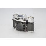 A Zeiss Ikon Contarex Super SLR Body, chrome, serial no. P54197, body, VG, shutter working