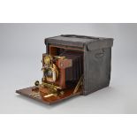 A Eastman Kodak No 4 Folding Camera, serial no. 8514, B&L shutter, Kodak-Walker roll film back no.