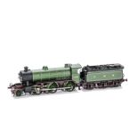 An 00 Gauge kitbuilt GNR green Class K2 2-6-0 Locomotive and Tender No 1683, built and painted to