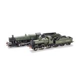 K's 00 Gauge GWR Kit built Locomotives and Tenders, green 0-6-0 2309 and green 2-8-0 2815, both