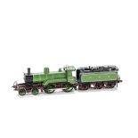 An 00 Gauge kitbuilt GNR green Class D2 4-4-0 Locomotive and Tender No 1373, built and painted to