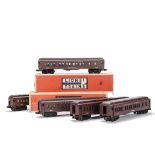 Lionel O Gauge 3-rail 14" Pullman Cars, all in brown 'Lionel Lines' livery, comprising 2623 '