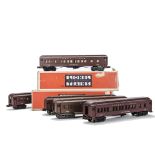 Lionel O Gauge 3-rail 14" Pullman Cars, all in brown 'Lionel Lines' livery, comprising 2623 '