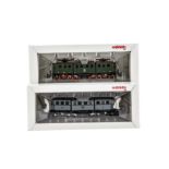 Marklin HO Gauge 3-rail Locomotives, comprising ref 3329, a DB articulated twin-pantograph no