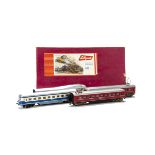 Liliput HO Gauge 2-rail Austrian Diesel and Electric Railcar Set, comprising a diesel 2-car set in