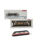 Marklin HO Gauge 3-rail Overhead Electric Locomotives, ref 34302, a digital Bo-Bo in multicoloured