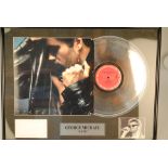George Michael, 'Faith' album with small photograph and faded signature on separate paper,