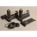 Nikon F2 Motor Drive Equipment, MD-1 and MD2 motors with MB-1 power packs, an MF-3 Autostop back and