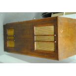 Speaker, in large oak cabinet 13.5"w X 31"h X 15"d untested