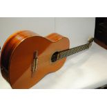 Guitar, La Mancha classical acoustic , model Artista M4104 made in Spain appears to have repair to